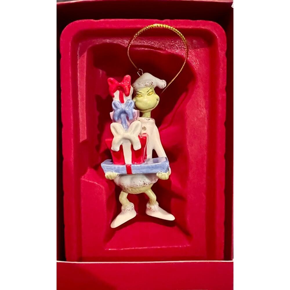 Lenox Grinch with all the Gifts Ornament